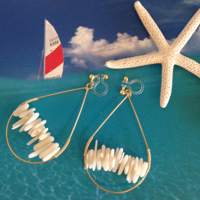 ハンドメイド,ノンホールピアス